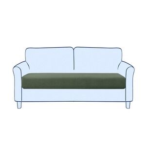 Subrtex Spandex Elastic Sofa Cushion Cover Olive Drab Waffle Knit Slipcover